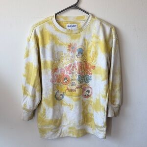 Beatles Yellow Submarine Tie-Dye Distressed Style Sweatshirt